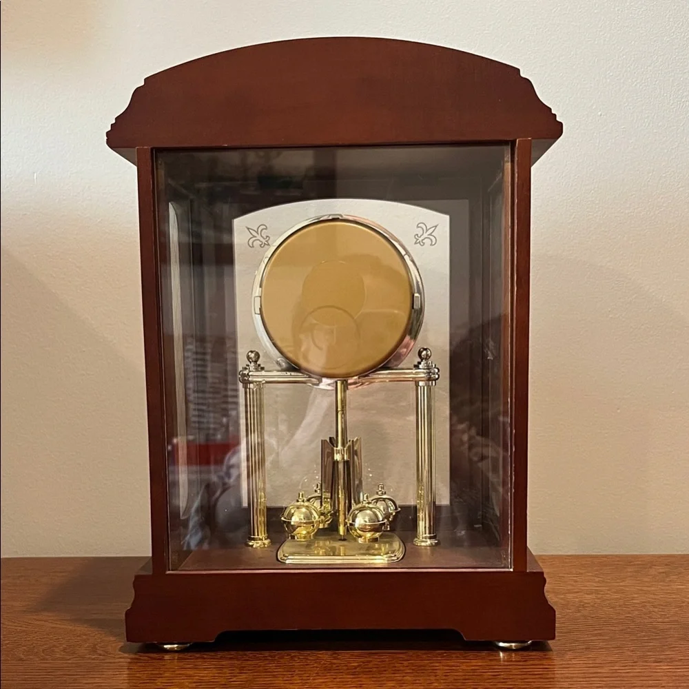 Bulova Walnut Finish Mantel Clock